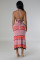 Knitted elastic sports casual skirt vest sweater long set