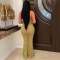 Fashionable Sunscreen Cover up Beach Long Dress Knitted Dress