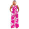 Fashionable women's clothing, exquisite printed sleeveless V-neck jumpsuit