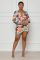 Sexy and fashionable digital printed long sleeved V-neck women's dress