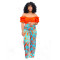 Fashionable women's multi-color printed elegant single pants and long pants  ONLY PANTS