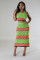 Knitted elastic sports casual skirt vest sweater long set
