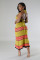 Knitted elastic sports casual skirt vest sweater long set