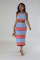 Knitted elastic sports casual skirt vest sweater long set