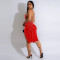 Fashionable women's mesh hot diamond mid length dress