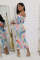 Sexy and fashionable digital printed one line collar strapless dress