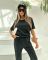 Trendy embossed+pocket short sleeved pants set in stock