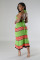 Knitted elastic sports casual skirt vest sweater long set
