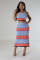 Knitted elastic sports casual skirt vest sweater long set