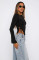Long sleeved T-shirt Spring and Autumn Solid Color Slim Fit Round Neck Pullover T-shirt Women's Street Wear Bottom Top