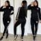 New Velvet Fabric Casual Style Set Splicing and Splicing Two Piece Set