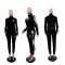 New Velvet Fabric Casual Style Set Splicing and Splicing Two Piece Set