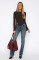 Long sleeved T-shirt Spring and Autumn Solid Color Slim Fit Round Neck Pullover T-shirt Women's Street Wear Bottom Top