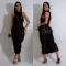 Women's temperament perspective mesh dress new