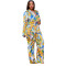 Fashionable women's pants, printed fashionable casual set