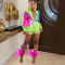 Women's European and American sexy suit printed jacket