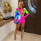 Women's European and American sexy suit printed jacket