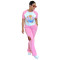 Fashion women's printed multi-color short sleeved pants set