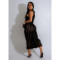 Women's temperament perspective mesh dress new