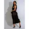 Women's temperament perspective mesh dress new