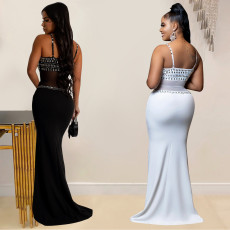 Fashionable women's clothing hot diamond mesh dress long skirt new