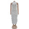 Women's temperament perspective mesh dress new