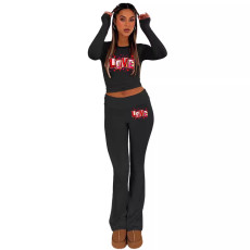 T-shirt long sleeved leggings LOVE hot stamping casual set