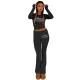 Women's T-shirt, long sleeved leggings, BUSINESS hot diamond casual set