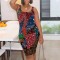 Fashionable women's cashew flower printed sleeveless summer dress