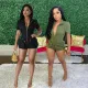 Sexy large pocket zippered work suit jumpsuit