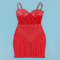 Hot Diamond Perspective Splice Wrap Hip Elastic Sling Dress