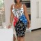 Fashionable women's cashew flower printed sleeveless summer dress
