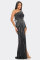 Two tone hot diamond sleeveless diagonal shoulder slit wrapped buttocks elastic dress