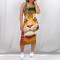 Leisure animal print temperament summer dress for women