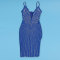 Hot Diamond V-Neck Wrap Hip Hanging Strap Split Dress