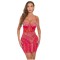 Hot Diamond Perspective Splice Wrap Hip Elastic Sling Dress