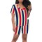 Women's casual printed striped two-piece set