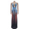 Women's printed sleeveless long dress new