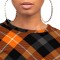 Women's casual temperament plaid multi-color two-piece set