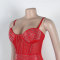 Hot Diamond Perspective Splice Wrap Hip Elastic Sling Dress