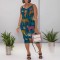 Sexy suspender animal print dress (S-3XL)