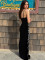 hot diamond suspender waistband elastic wrap buttocks long dress