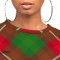 Women's casual temperament plaid multi-color two-piece set