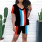 Women's casual printed striped two-piece set