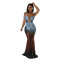 Women's printed sleeveless long dress new