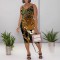 Sexy suspender animal print dress (S-3XL)