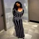 Sexy hot diamond oversized collar and buttocks wrapped elastic long micro flared dress