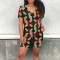 Women's casual printed striped two-piece set