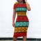 Printed fashionable temperament casual women's clothing African totem printed dress