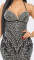 Hot Diamond Hanging Neck Wrap Hip Elastic Slim Fit Dress